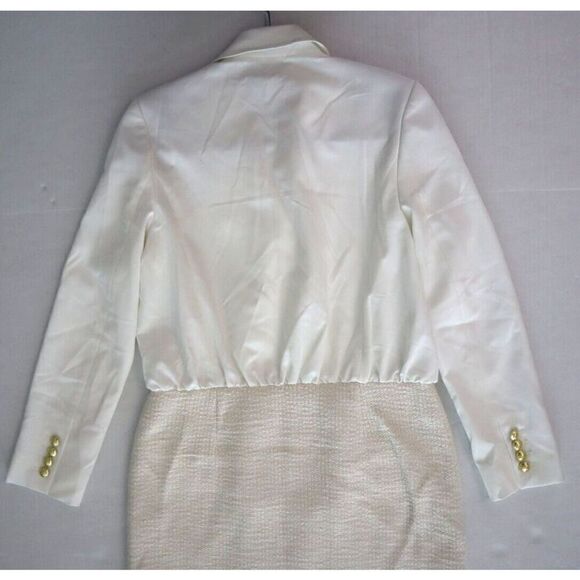 Derek Lam 10 Crosby Women's Sz 6 Ivory Chiara Blazer Sheath Dress - Picture 6 of 9
